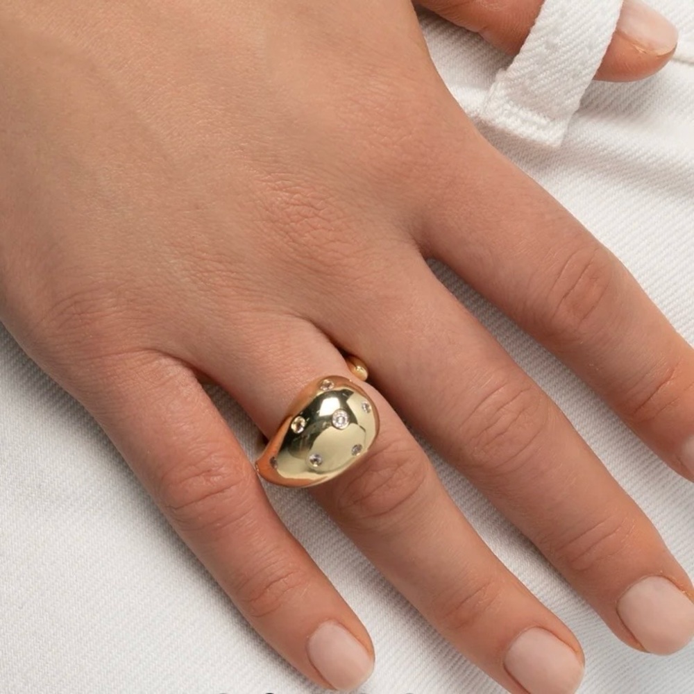 MAYAMAR Gold Adjustable Dome Women's Ring